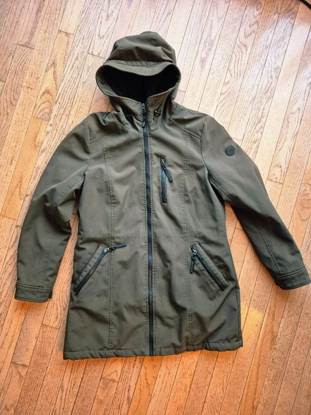 Calvin Klein Hooded Parka Medium Olive/Army Green